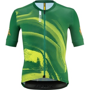 Mavic Фланелка с къс ръкав за колоездене Mavic Aksium Graphic Jersey Cycling jersey - Lime / Eden Green (056-3613-0312)