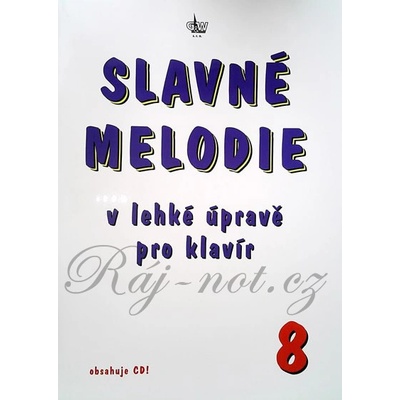Slávne melódie 8 v ľahkej úprave pre klavír + CD