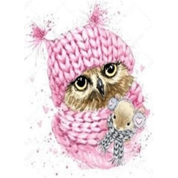 Диамантен гоблен Бухал 30 х 40 см