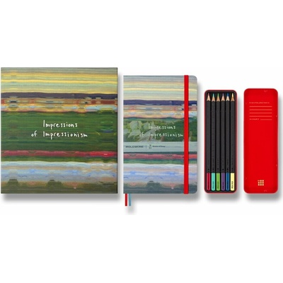 Moleskine 1331/1917 Súprava Impressionism zápisník farebné ceruzky A5 darčeková súprava