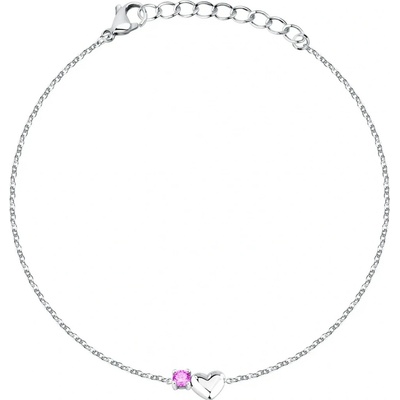 La Petite Story dámský ocelový náramek srdíčko se zirkonem Love LPS05ASD58