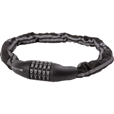 M-Wave Верижен катинар M-wave Zahlen-Kettenschloss D 6.8, 5 Illu Bike lock - Black - размер Ø 6 x 850 mm (870-3021-0111)