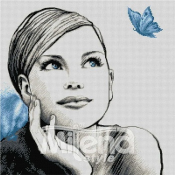 Milena Style Синьо лято - гоблен със схема конци dmc 1: 1