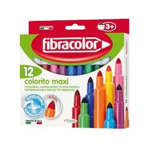 Fibracolor Флумастери Colorito Maxi 6мм 12 цвята