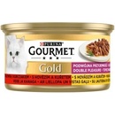 Krmivo pre mačky Gourmet Gold kousky hovädzie & kura 85 g