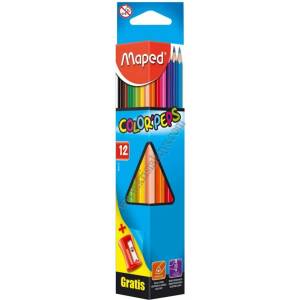 Maped Моливи 12 цвята Мапед maped триъгълни с острилка
