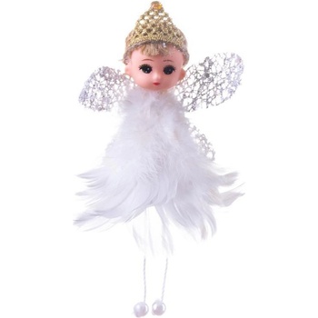 MagicHome Dekorácia Víla biela 10x7x11 cm