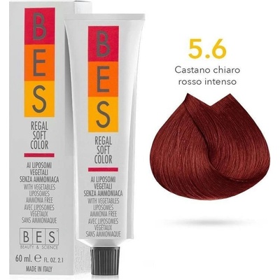 Bes Hifi Hair Long barva na vlasy 5.6 světlá kaštanová intenzivní červená 100 ml