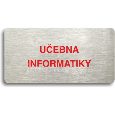 ACCEPT Piktogram UČEBNA INFORMATIKY - stříbrná tabulka - barevný tisk bez rámečku