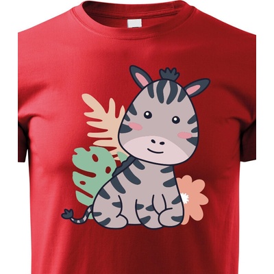 dětské triko Zebra červená