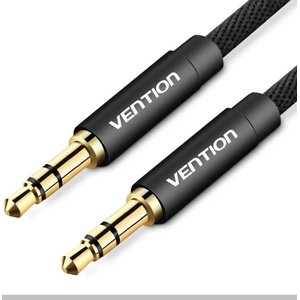 Vention 3, 5 мм жак/M - 3, 5 мм жак/M, (аудио, черен), 1 м, кабел