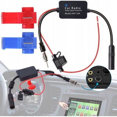 ANTÉNNY ZOSILŇOVAČ RÁDIOVÉHO SIGNÁLU AM FM RÁDIO 12V 25DB 88-108 MHz
