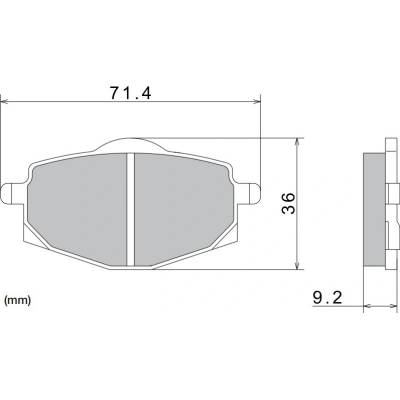 Brzdové destičky, NISSIN (semi-metalická směs) 2 ks v balení NISSIN M501-386