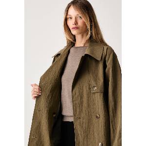 Michael Kors тренч дамски с памук (MS620FLKMY)