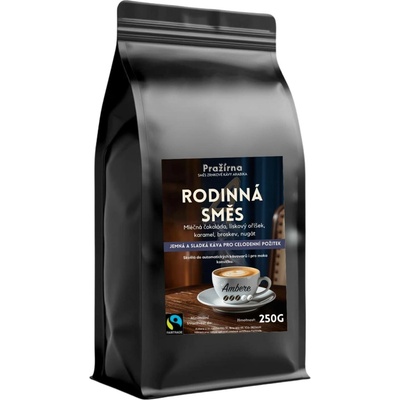 AMBERE RODINNÁ SMĚS jemně pražená směs kávy Arabika Mletá turecká 0,5 kg