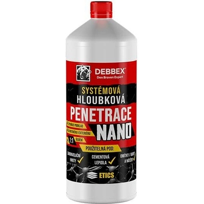 Den Braven Systémová hloubková penetrace NANO 1 l láhev transparentní