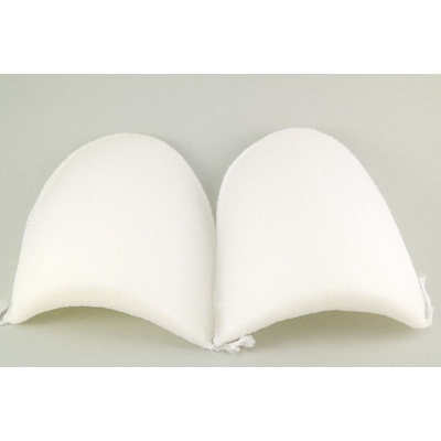 Obalené ramenné vypchávky - biela - rozmer 13 cm x 11 cm