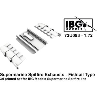 IBG Supermarine Spitfire Exhausts Fishtail Type 3d Printed Set 1:72