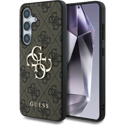 GUESS Гръб Guess за Samsung Galaxy S25 Plus , PU, 4G Metal Logo Case, Кафяв