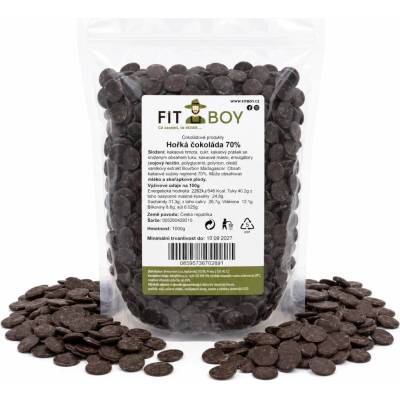 Fitboy Horká čokoláda 70% 0,5 kg