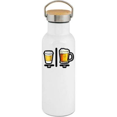 123TRIKO termoska Káva & pivo celý den 500 ml vtipné