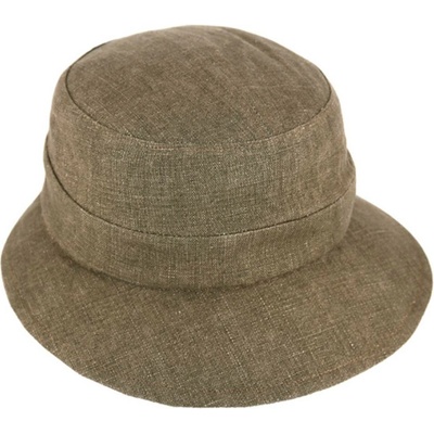Fiebig Headwear since 1903 Letní dámský lněný taupe