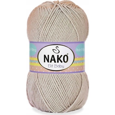 Priadza Nako Elit Baby 100 g 208 biela