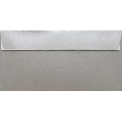 Metalická (perleťová) obálka strieborná DL (110x220mm) PS