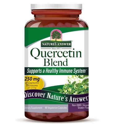 Nature's Answer Quercetin Blend, Кверцетин, екстракт, 250 mg, 60 растителни капсули