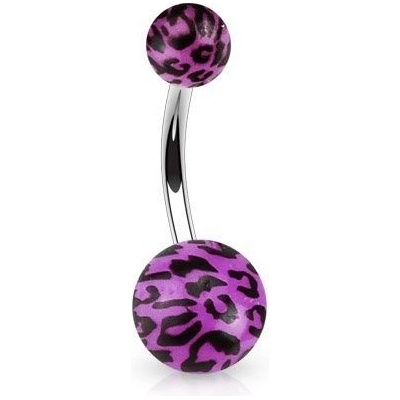 Šperky4U piercing do pupíku tygrovaný BA01089-A