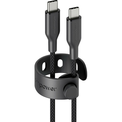 PanzerGlass EM92155 empower 60W opletený nabíjací USB-C na USB-C 1,2m černý