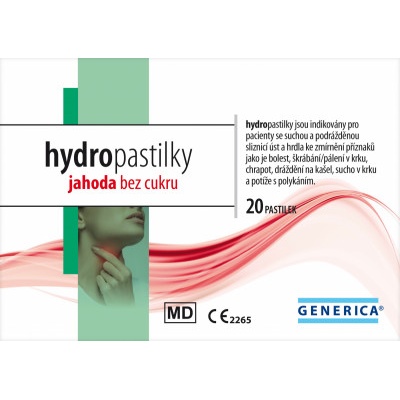 Generica hydropastilky jahoda bez cukru 20 ks