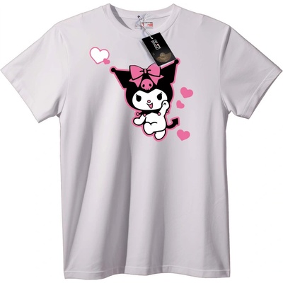 NOONEBRAND Kuromi Любовни Сърца Тениска - 3XL, Black