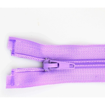 Pro Háčkování Spirálový zip dělitelný 60 cm lila