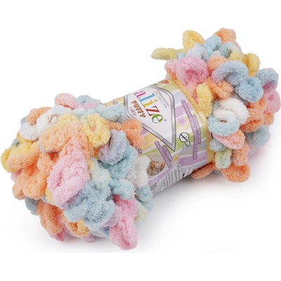 Pletací příze Alize Puffy color 100 g Varianta: 26 (6521) oranžová, Balení: 1 ks 49453/120177/261692