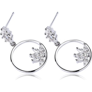 Silenti Jewelry Сребърни обеци "Красота