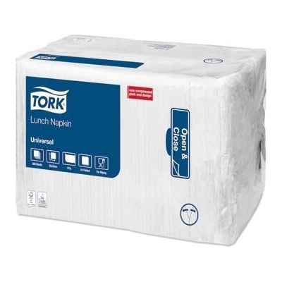 Tork bílý ubrousek obědový 1 vrstvý 1 balení 500 ubrousků 509300 33x33cm