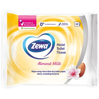 Zewa almond milk -влажна тоалетна хартия с нежен бадемов аромат (ze-038383)