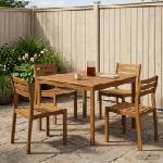 vidaXL Маса за вечеря в градината Натурално 110 x 108, 5 x 75 см (901250)