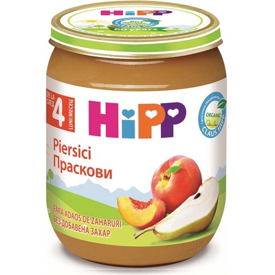 HiPP Био Пюре HiPP Праскови и круши 125 гр. - 4+ месеца