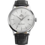 Orient RA-AC0031S - Мъжки часовник, Автомат, 40.5mm, Бял, Черна кожа, Дата, 3 ATM - Classic Часовници