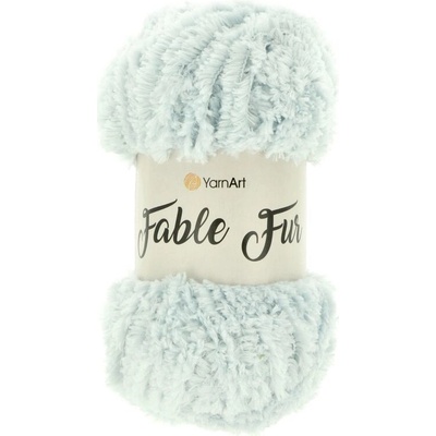 YarnArt Fable Fur 971 bledá modro sivá