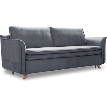 Miuform Сив кадифен разтегателен диван 225 cm Charming Charlie - Miuform (1317VR12)