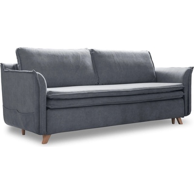 Miuform Сив кадифен разтегателен диван 225 cm Charming Charlie - Miuform (1317VR12)