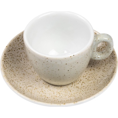 SABBIA béžová šálka s podšálkou na ESPRESSO 70 ml