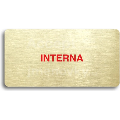 ACCEPT Piktogram INTERNA - zlatá tabulka - barevný tisk bez rámečku
