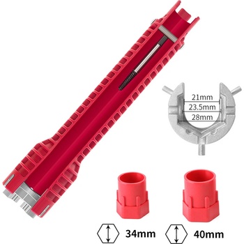Univerzální nástrčný klíč pro montáž i demontáž vodovodních baterií a dřezů