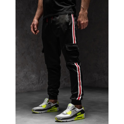 Bolf pánské teplákové jogger kapsáče YLB88018A1 Černé