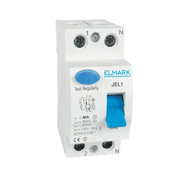 ELMARK ДЕФЕКТНОТОКОВА ЗАЩИТА jel1 6ka 2p 100a/30ma (40291)