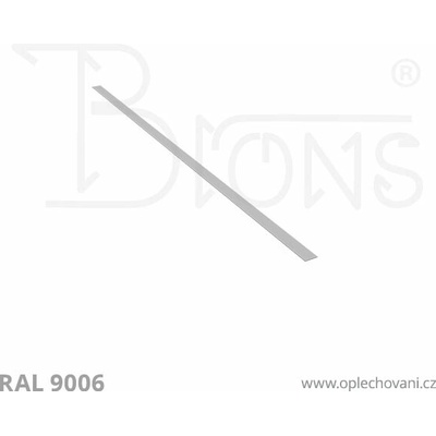Brons Rovinný plech 50 x 2000 mm stříbrná